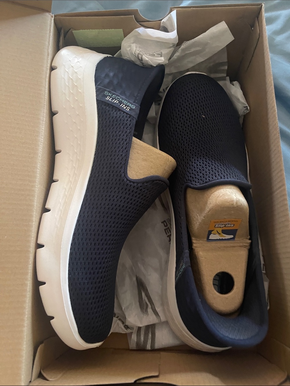 Sketchers Women's Go Walk Navy Blue Slip-On Sneaker Size 9.5, Memory Foam Insole - Picture 4 of 8